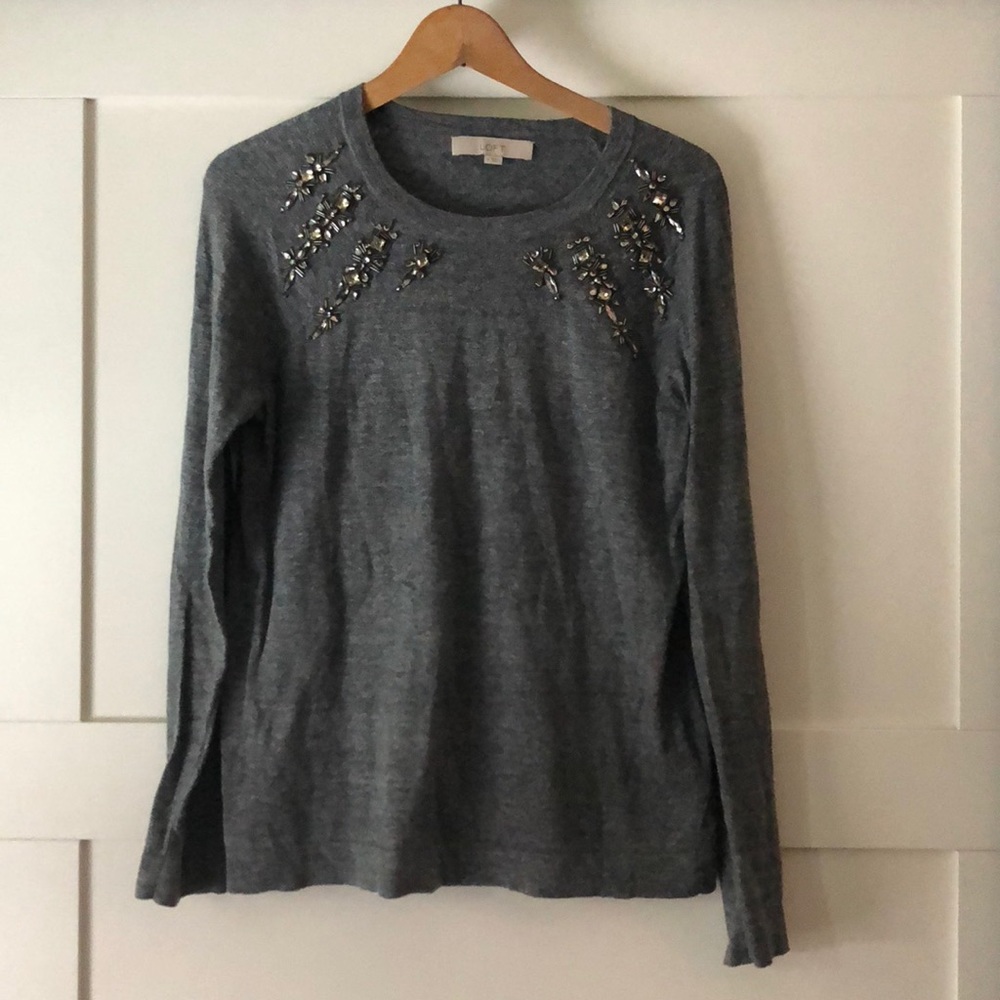 Loft Jeweled Sweater